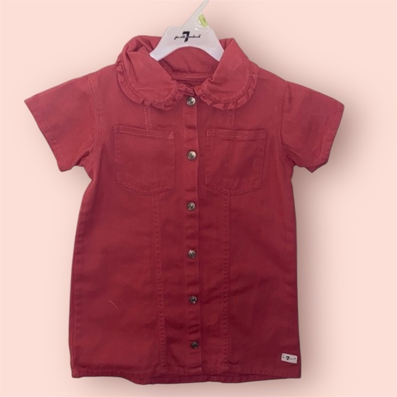 7 For All Mankind Pink Denim Dress size 4T - Picture 1 of 7